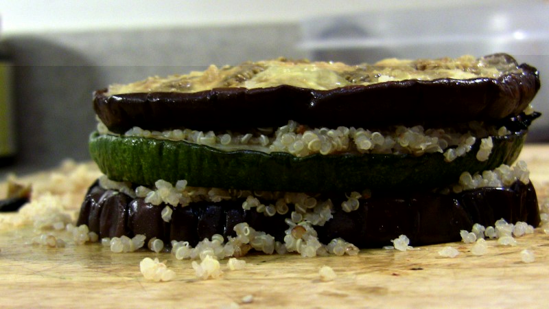 Play with Your Food: Eggplant & Zucchini Towers