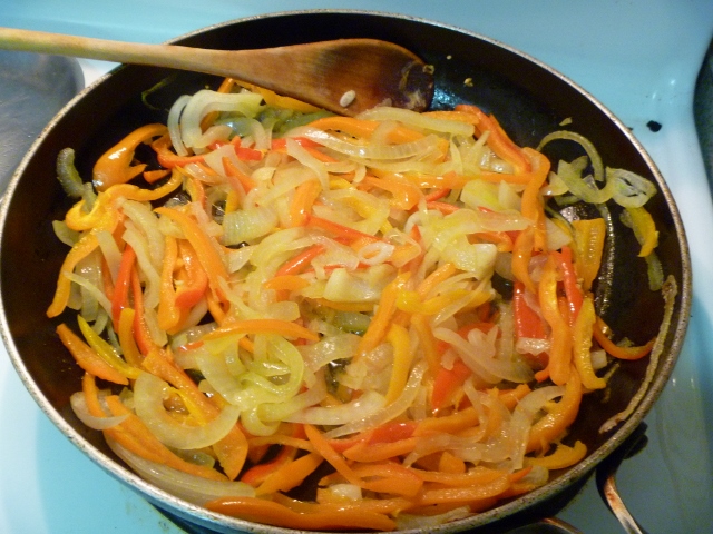 Cooking up a Storm: Peppers and Onions in the Pan